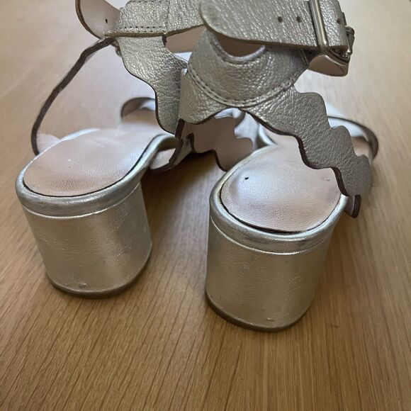 Women's Loeffler Randall Emi Scalloped Block Heel Dress Sandal - Picture 6 of 11